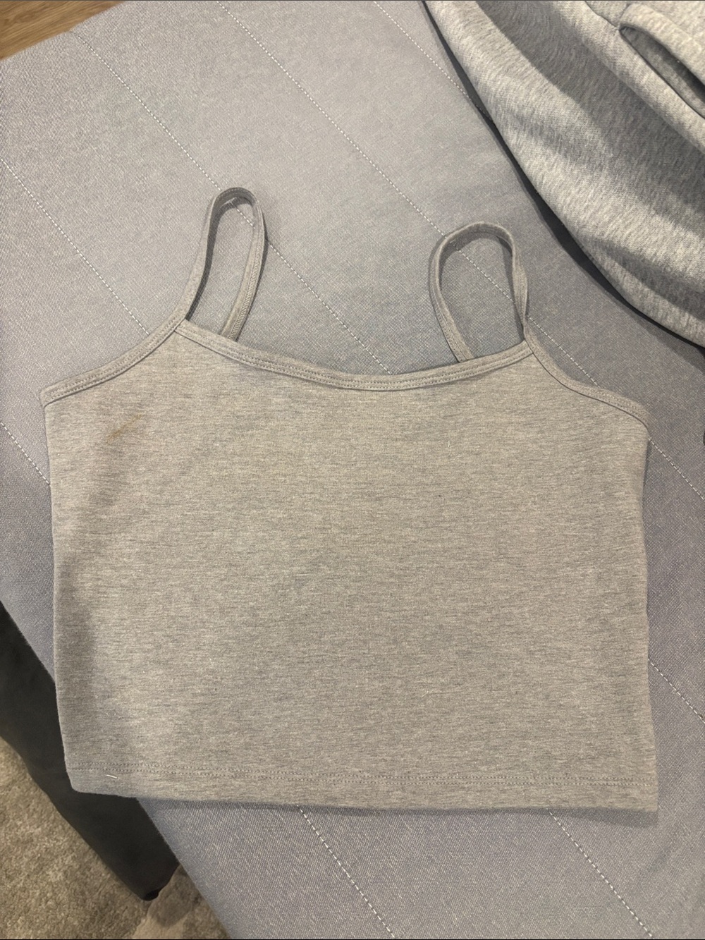 Target Light Gray Ribbed Crop Camisole
